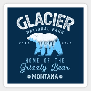 Glacier National Park, Grizzly Bear Sticker